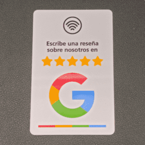 Tarjeta para conseguir Reseñas en Google